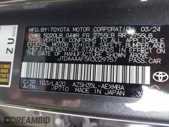 ✅ 2024 Toyota Crown XLE • VIN: JTDAAAAF5R3029757 • Lot: 41773356. Wystawiony na IAAI z przebiegiem 13 510 mil. Bezpłatny archiwum sprzedaży aukcyjnych z USA i szczegółowy raport historii pojazdu na DreamBid. Zdjęcie 9.