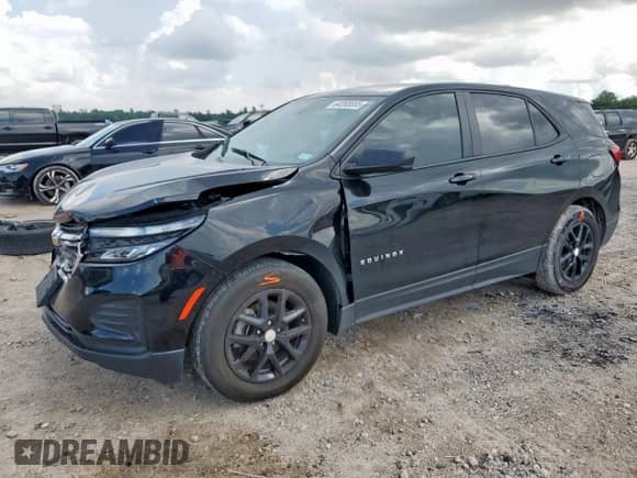 2024 Chevrolet Equinox LS with VIN 3GNAXHEG8RL145797, listed as a Copart auction lot 64265655 with 34,841 mi miles and Salvage title. Bid and sale history available at DreamBid. Image 1.