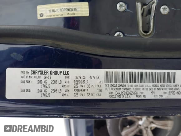 ✅ 2014 Jeep Patriot Latitude • VIN: 1C4NJRFB3ED685076 • Лот: 43573646. Опубликован ранее на IAAI с пробегом 196 202 миль. Бесплатный доступ к архиву аукционных продаж из США и подробный отчёт об истории автомобиля на DreamBid. Изображение 9.