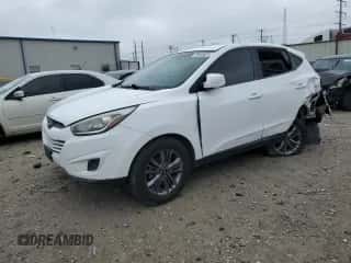 2014 Hyundai Tucson GLS z VIN KM8JT3AF8EU817843, wystawiony jako Copart lot #72648824 z przebiegiem 119 134 mil mil oraz Szkoda całkowita • Salvage title. Historia ofert i sprzedaży dostępna na DreamBid. Obrazek 1.