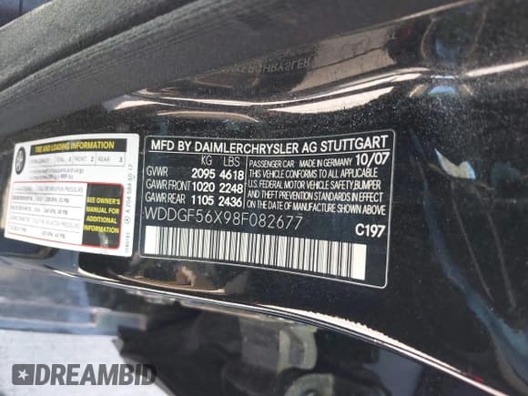 ✅ 2008 Mercedes-Benz C 350 Sport • VIN: WDDGF56X98F082677 • Lot: 43533235. Wystawiony na IAAI z przebiegiem 143 266 mil. Bezpłatny archiwum sprzedaży aukcyjnych z USA i szczegółowy raport historii pojazdu na DreamBid. Zdjęcie 9.