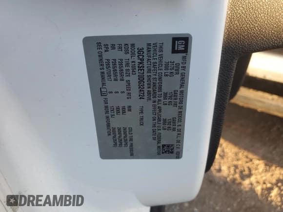 ✅ 2013 Chevrolet Silverado 1500 LT • VIN: 3GCPKSE70DG324724 • Lot: 76033874. Listed on Copart with 155,670 mi. Free auction sales archive from the USA and detailed vehicle history report at DreamBid. Image 12.