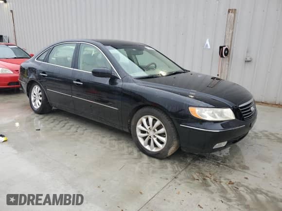 2007 Hyundai Azera SE with VIN KMHFC46F17A231820, listed as a Copart auction lot 46066755 with 56,813 mi miles and Salvage title. Bid and sale history available at DreamBid. Image 4.