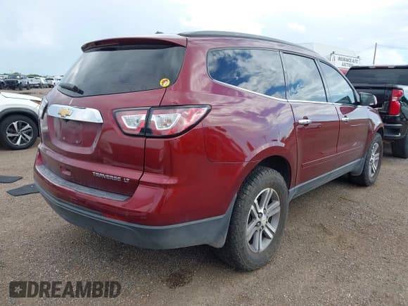 ✅ 2015 Chevrolet Traverse LT • VIN: 1GNKRHKD9FJ217425 • Lot: 43195614. Listed on IAAI with 163,721 mi. Free auction sales archive from the USA and detailed vehicle history report at DreamBid. Image 4.