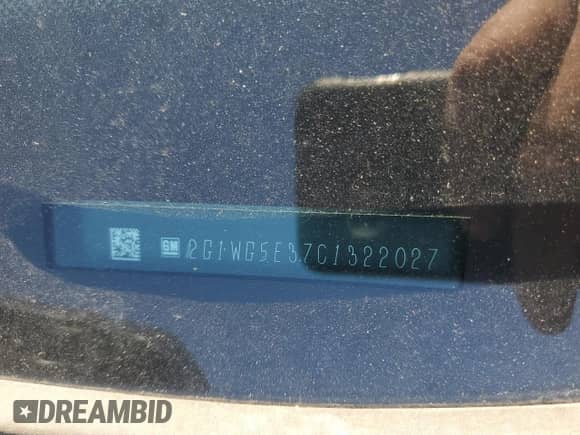 2012 Chevrolet Impala LT Fleet with VIN 2G1WG5E37C1322027, listed as a Copart auction lot 86896395 with 152,202 mi miles and Clean title. Bid and sale history available at DreamBid. Image 12.