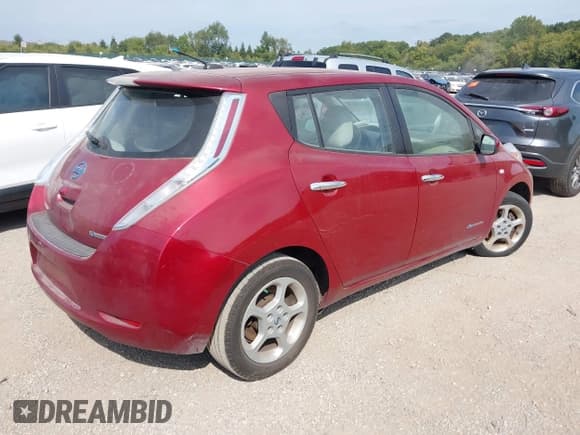 ✅ 2012 Nissan LEAF SL • VIN: JN1AZ0CP1CT020461 • Lot: 43222563. Listed on IAAI with 91,079 mi. Free auction sales archive from the USA and detailed vehicle history report at DreamBid. Image 4.