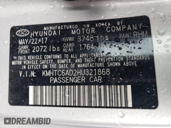 ✅ 2017 Hyundai Veloster • VIN: KMHTC6AD2HU321868 • Lot: 79083584. Wystawiony na Copart z przebiegiem 105 528 mil. Bezpłatny archiwum sprzedaży aukcyjnych z USA i szczegółowy raport historii pojazdu na DreamBid. Zdjęcie 12.