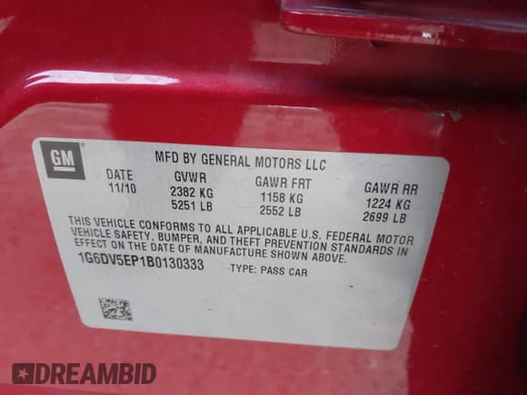 ✅ 2011 Cadillac CTS-V • VIN: 1G6DV5EP1B0130333 • Lot: 41488420. Listed on IAAI with 79,244 mi. Free auction sales archive from the USA and detailed vehicle history report at DreamBid. Image 9.