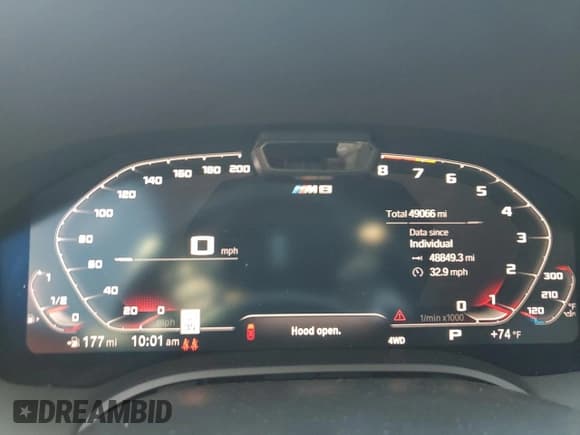 ✅ 2023 BMW M8 Competition • VIN: WBSDZ0C04PCK77190 • Лот: 81463005. Опубликован ранее на Copart с пробегом 49 066 миль. Бесплатный доступ к архиву аукционных продаж из США и подробный отчёт об истории автомобиля на DreamBid. Изображение 9.