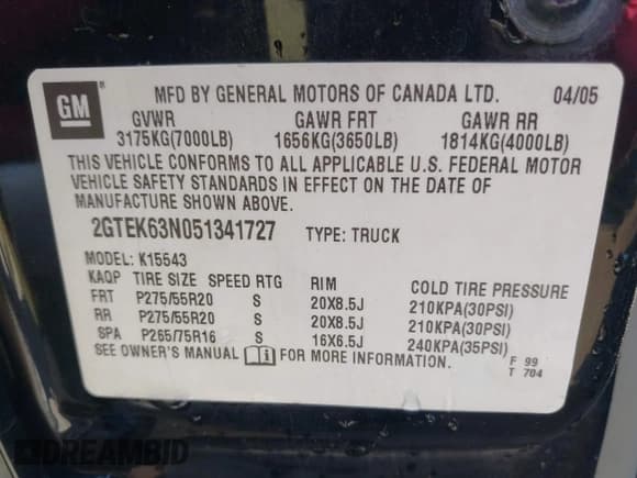 ✅ 2005 GMC Sierra Denali • VIN: 2GTEK63N051341727 • Lot: 42675715. Wystawiony na IAAI z przebiegiem 214 452 mil. Bezpłatny archiwum sprzedaży aukcyjnych z USA i szczegółowy raport historii pojazdu na DreamBid. Zdjęcie 9.