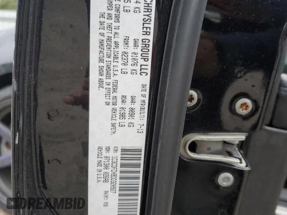 ✅ 2013 Dodge Dart Limited • VIN: 1C3CDFCH9DD320927 • Lot: 81298725. Wystawiony na Copart z przebiegiem 107 087 mil. Bezpłatny archiwum sprzedaży aukcyjnych z USA i szczegółowy raport historii pojazdu na DreamBid. Zdjęcie 12.