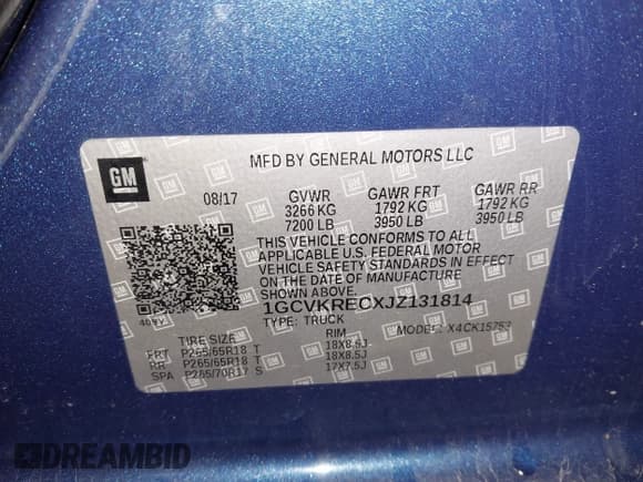 ✅ 2018 Chevrolet Silverado 1500 LT • VIN: 1GCVKRECXJZ131814 • Lot: 43590513. Wystawiony na IAAI z przebiegiem 52 445 mil. Bezpłatny archiwum sprzedaży aukcyjnych z USA i szczegółowy raport historii pojazdu na DreamBid. Zdjęcie 9.