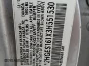 ✅ 2003 Honda Civic DX • VIN: 2HGES161X3H551530 • Лот: 52491805. Опубликован ранее на Copart с пробегом Не указан. Бесплатный доступ к архиву аукционных продаж из США и подробный отчёт об истории автомобиля на DreamBid. Изображение 13.