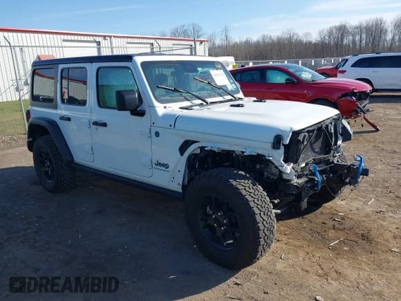 ✅ 2024 Jeep Wrangler Willys • VIN: 1C4RJXN60RW162960 • Лот: 41825312. Опубликован ранее на IAAI с пробегом 16 538 миль. Бесплатный доступ к архиву аукционных продаж из США и подробный отчёт об истории автомобиля на DreamBid. Изображение 1.