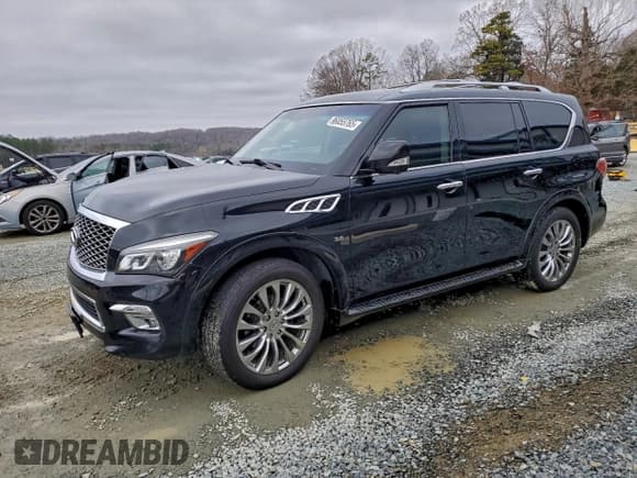 ✅ 2015 Infiniti QX80 • VIN: JN8AZ2NF3F9570831 • Lot: 96055765. Listed on Copart with 168,780 mi. Free auction sales archive from the USA and detailed vehicle history report at DreamBid. Image 1.