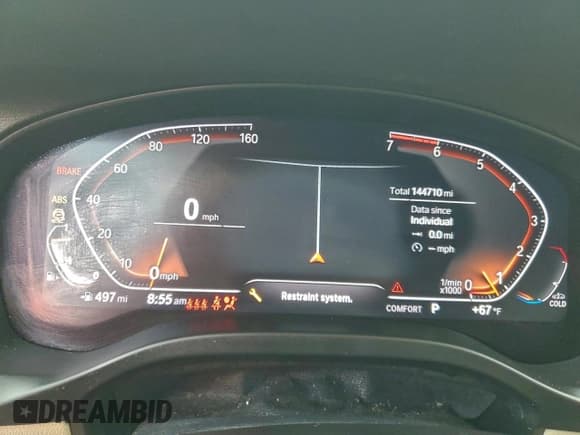 ✅ 2020 BMW X3 sDrive30i • VIN: 5UXTY3C02LLE55178 • Lot: 94128405. Listed on Copart with 144,710 mi. Free auction sales archive from the USA and detailed vehicle history report at DreamBid. Image 9.