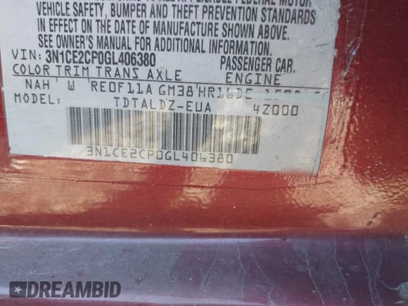 ✅ 2016 Nissan Note S • VIN: 3N1CE2CP0GL406380 • Lot: 43630045. Wystawiony na IAAI z przebiegiem 63 428 mil. Bezpłatny archiwum sprzedaży aukcyjnych z USA i szczegółowy raport historii pojazdu na DreamBid. Zdjęcie 9.