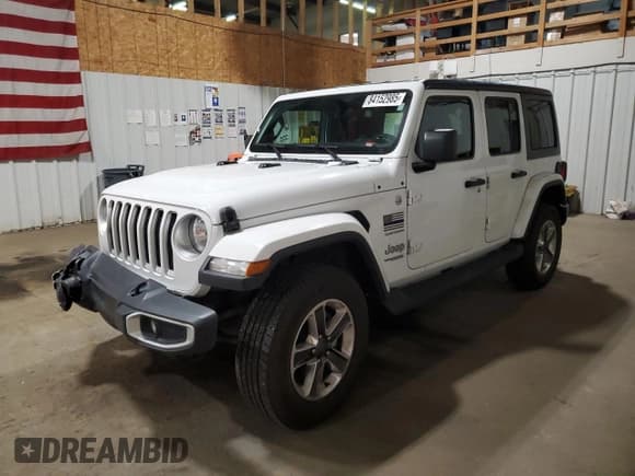 ✅ 2021 Jeep Wrangler Unlimited Sahara Altitude • VIN: 1C4HJXEGXMW532504 • Lot: 84152985. Listed on Copart with 63,858 mi. Free auction sales archive from the USA and detailed vehicle history report at DreamBid. Image 1.