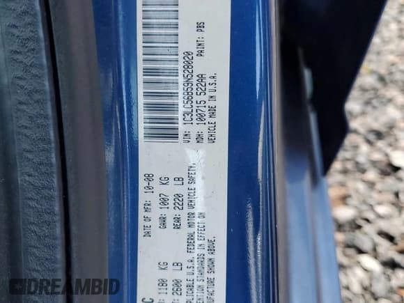 ✅ 2009 Chrysler Sebring Touring • VIN: 1C3LC56B59N528020 • Lot: 93267285. Wystawiony na Copart z przebiegiem 160 007 mil. Bezpłatny archiwum sprzedaży aukcyjnych z USA i szczegółowy raport historii pojazdu na DreamBid. Zdjęcie 13.