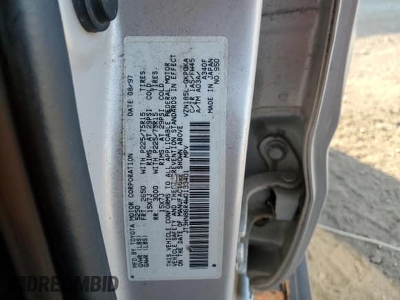 ✅ 1998 Toyota 4Runner SR5 • VIN: JT3HN86R4W0133401 • Lot: 84399725. Wystawiony na Copart z przebiegiem 341 146 mil. Bezpłatny archiwum sprzedaży aukcyjnych z USA i szczegółowy raport historii pojazdu na DreamBid. Zdjęcie 12.