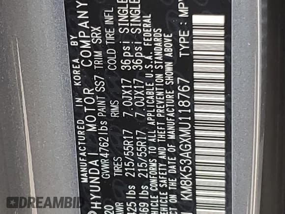 ✅ 2021 Hyundai Kona Ultimate • VIN: KM8K53AGXMU118767 • Лот: 73491014. Опубликован ранее на Copart с пробегом 38 249 миль. Бесплатный доступ к архиву аукционных продаж из США и подробный отчёт об истории автомобиля на DreamBid. Изображение 14.