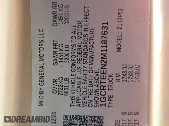 ✅ 2021 Chevrolet Colorado 4WD ZR2 • VIN: 1GCRTEEN2M1187631 • Лот: 82909564. Опубликован ранее на Copart с пробегом 52 950 миль. Бесплатный доступ к архиву аукционных продаж из США и подробный отчёт об истории автомобиля на DreamBid. Изображение 12.