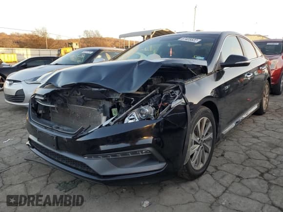 ✅ 2016 Hyundai Sonata Sport • VIN: 5NPE34AF7GH358152 • Лот: 67405522. Опубликован ранее на Copart с пробегом 104 310 миль. Бесплатный доступ к архиву аукционных продаж из США и подробный отчёт об истории автомобиля на DreamBid. Изображение 2.