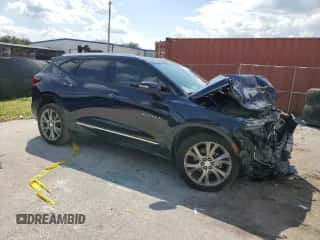 2020 Chevrolet Blazer Premier with VIN 3GNKBFRS7LS694488, listed as a Copart auction lot 72177354 with 53,357 mi miles and Non repairable. Bid and sale history available at DreamBid. Image 4.