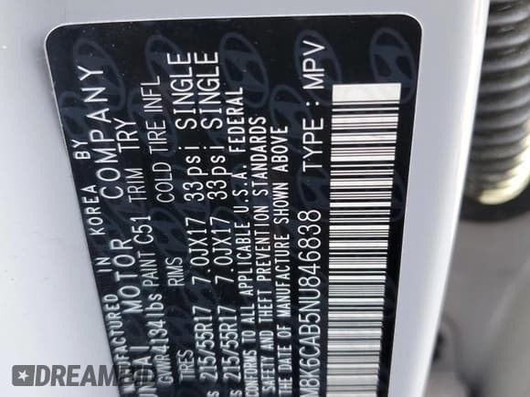 ✅ 2022 Hyundai Kona SEL • VIN: KM8K6CAB5NU846838 • Лот: 72145214. Опубликован ранее на Copart с пробегом 36 905 миль. Бесплатный доступ к архиву аукционных продаж из США и подробный отчёт об истории автомобиля на DreamBid. Изображение 13.