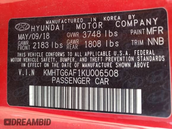 2019 Hyundai Veloster 2.0 с VIN KMHTG6AF1KU006508, выставлен на аукционе Copart как лот 78395834 с пробегом 20 569 миль миль и Списание • Salvage title. История ставок и продаж доступна на DreamBid. Изображение 12.