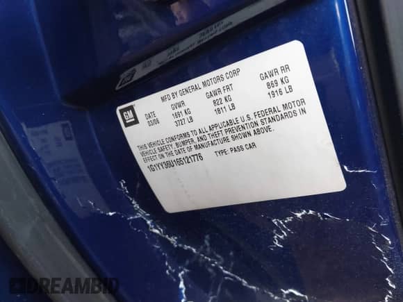 2006 Chevrolet Corvette с VIN 1G1YY36U165121776, выставлен на аукционе IAAI как лот 42346986 с пробегом 109 386 миль миль и . История ставок и продаж доступна на DreamBid. Изображение 9.