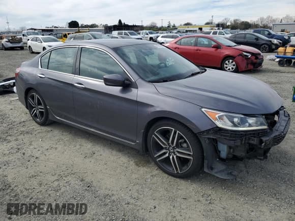 ✅ 2016 Honda Accord Sport • VIN: 1HGCR2E57GA091857 • Lot: 46513665. Listed on Copart with 111,613 mi. Free auction sales archive from the USA and detailed vehicle history report at DreamBid. Image 4.