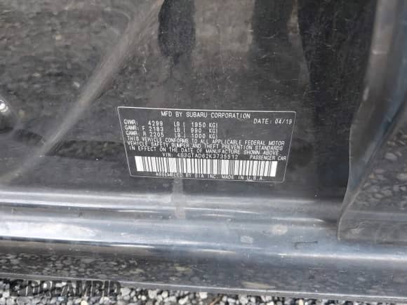 2019 Subaru Impreza Premium с VIN 4S3GTAD62K3735512, выставлен на аукционе IAAI как лот 43313720 с пробегом 81 450 миль миль и . История ставок и продаж доступна на DreamBid. Изображение 9.