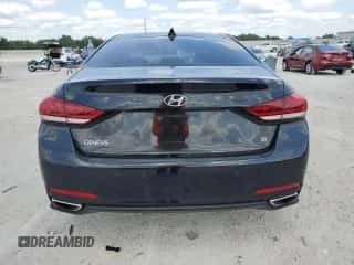 2016 Hyundai Genesis 3.8L with VIN KMHGN4JE8GU140202, listed as a Copart auction lot 53386704 with 27,376 mi miles and Salvage title. Bid and sale history available at DreamBid. Image 6.