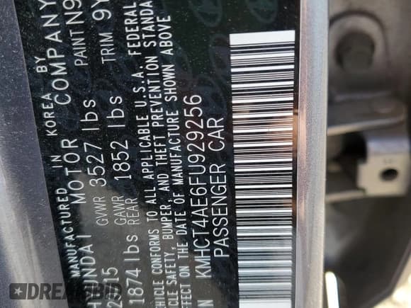 ✅ 2015 Hyundai Accent GLS • VIN: KMHCT4AE6FU929256 • Лот: 71232454. Опубликован ранее на Copart с пробегом 107 581 миль. Бесплатный доступ к архиву аукционных продаж из США и подробный отчёт об истории автомобиля на DreamBid. Изображение 12.