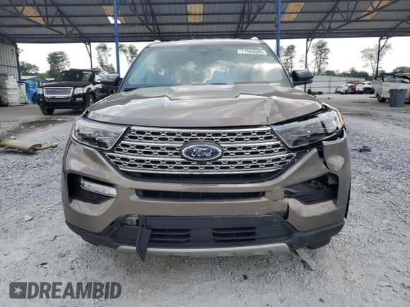 2021 Ford Explorer Limited with VIN 1FMSK8FH6MGA14413, listed as a Copart auction lot 71562005 with 56,947 mi miles and Salvage title. Bid and sale history available at DreamBid. Image 5.