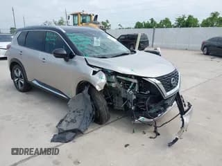 ✅ 2023 Nissan Rogue Platinum • VIN: JN8BT3DD5PW321042 • Lot: 42111590. Listed on IAAI with 20,834 mi. Free auction sales archive from the USA and detailed vehicle history report at DreamBid. Image 1.