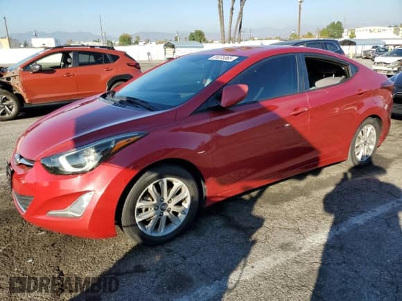 2014 Hyundai Elantra SE z VIN KMHDH4AE6EU167082, wystawiony jako Copart lot #91075365 z przebiegiem Nie podano mil oraz Szkoda całkowita • Salvage title. Historia ofert i sprzedaży dostępna na DreamBid. Obrazek 1.