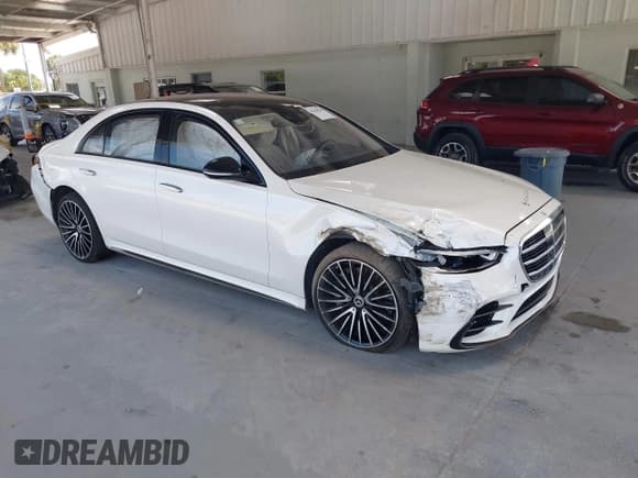 ✅ 2023 Mercedes-Benz S 580 • VIN: W1K6G7GB8PA234421 • Lot: 42329549. Wystawiony na IAAI z przebiegiem 43 441 mil. Bezpłatny archiwum sprzedaży aukcyjnych z USA i szczegółowy raport historii pojazdu na DreamBid. Zdjęcie 1.