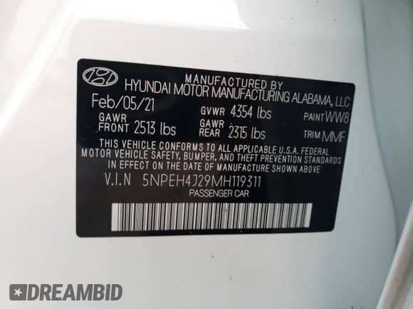 ✅ 2021 Hyundai Sonata Limited • VIN: 5NPEH4J29MH119311 • Lot: 62282042. Wystawiony na Copart z przebiegiem 5 468 mil mil. Skorzystaj z bezpłatnego archiwum sprzedaży aukcyjnych z USA i zobacz szczegółowy raport historii pojazdu na DreamBid. Zdjęcie 10.