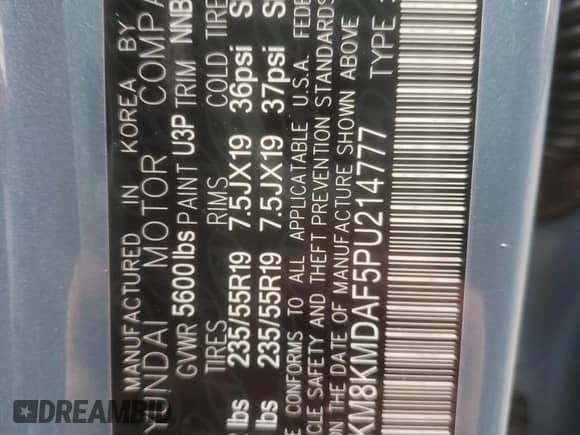 2023 Hyundai Ioniq 5 SE z VIN KM8KMDAF5PU214777, wystawiony jako Copart lot #39303114 z przebiegiem 5 713 mil mil oraz . Historia ofert i sprzedaży dostępna na DreamBid. Obrazek 13.