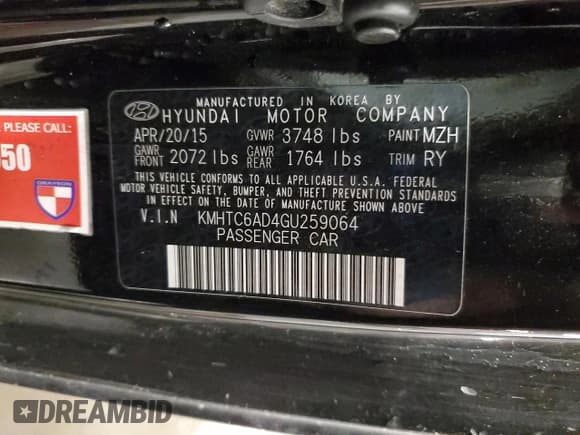 ✅ 2016 Hyundai Veloster • VIN: KMHTC6AD4GU259064 • Лот: 82498595. Опубликован ранее на Copart с пробегом 60 624 миль. Бесплатный доступ к архиву аукционных продаж из США и подробный отчёт об истории автомобиля на DreamBid. Изображение 12.