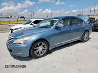 2009 Hyundai Genesis with VIN KMHGC46F19U032045, listed as a Copart auction lot 64551115 with 200,475 mi miles and Salvage title. Bid and sale history available at DreamBid. Image 1.