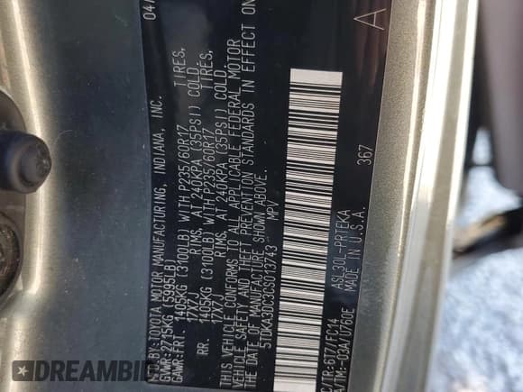 ✅ 2012 Toyota Sienna LE • VIN: 5TDKA3DC3CS013743 • Lot: 82183225. Wystawiony na Copart z przebiegiem Nie podano. Bezpłatny archiwum sprzedaży aukcyjnych z USA i szczegółowy raport historii pojazdu na DreamBid. Zdjęcie 13.