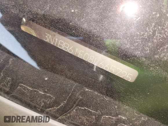 ✅ 2008 Nissan Sentra SE-R • VIN: 3N1BB61E08L665725 • Lot: 36018059. Listed on IAAI with Not provided. Free auction sales archive from the USA and detailed vehicle history report at DreamBid. Image 9.