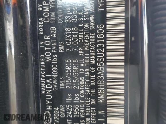 ✅ 2025 Hyundai Kona SEL • VIN: KM8HB3AB5SU231806 • Lot: 91295875. Wystawiony na Copart z przebiegiem 23 287 mil. Bezpłatny archiwum sprzedaży aukcyjnych z USA i szczegółowy raport historii pojazdu na DreamBid. Zdjęcie 12.