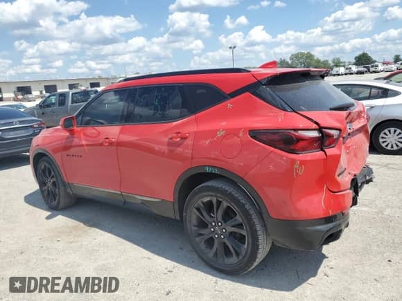 2020 Chevrolet Blazer RS with VIN 3GNKBKRS9LS563314, listed as a Copart auction lot 67278504 with 67,295 mi miles and Salvage title. Bid and sale history available at DreamBid. Image 2.