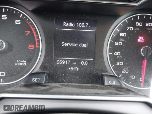 ✅ 2013 Audi A4 Premium • VIN: WAUDFAFL9DA195598 • Lot: 42161395. Listed on IAAI with 96,917 mi. Free auction sales archive from the USA and detailed vehicle history report at DreamBid. Image 7.