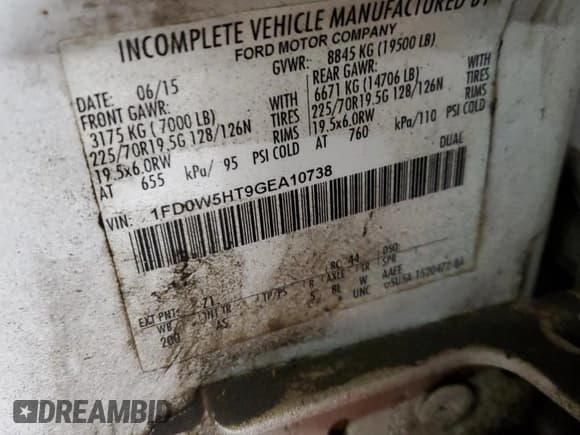 ✅ 2016 Ford F-550 Lariat • VIN: 1FD0W5HT9GEA10738 • Лот: 52636615. Опубликован ранее на Copart с пробегом 207 058 миль. Бесплатный доступ к архиву аукционных продаж из США и подробный отчёт об истории автомобиля на DreamBid. Изображение 12.