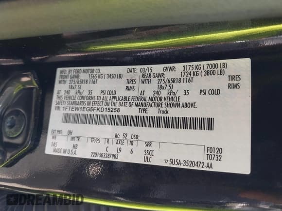 ✅ 2015 Ford F-150 XLT • VIN: 1FTEW1EG5FKD15258 • Lot: 42635192. Wystawiony na IAAI z przebiegiem 174 149 mil. Bezpłatny archiwum sprzedaży aukcyjnych z USA i szczegółowy raport historii pojazdu na DreamBid. Zdjęcie 9.